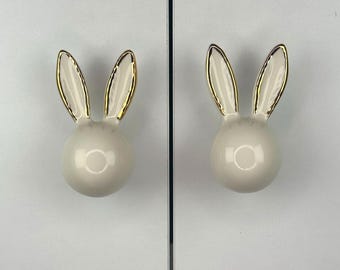 Ceramic Bunny Cabinet Knob