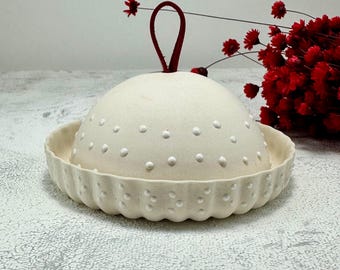 Porcelain Serving Tray with Leather Detail