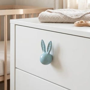 Porcelain Rabbit Cabinet Knob - 4 pcs