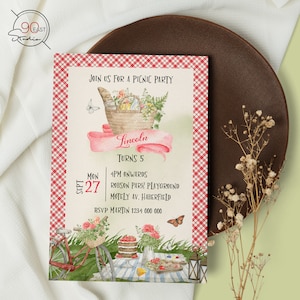 Picknick uitnodiging, Rustiek, Park, Fietstocht, Outdoor uitnodiging, Toscane, Romeinse vakantie,