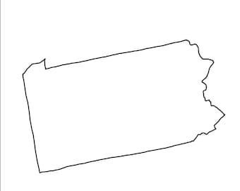 High Resolution Pennsylvania Outline