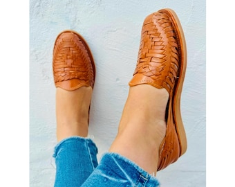 Leather Sandals | Tan Huaraches | Comfortable Sandals | Boho Fashion | Handmade Sustainable Fashion