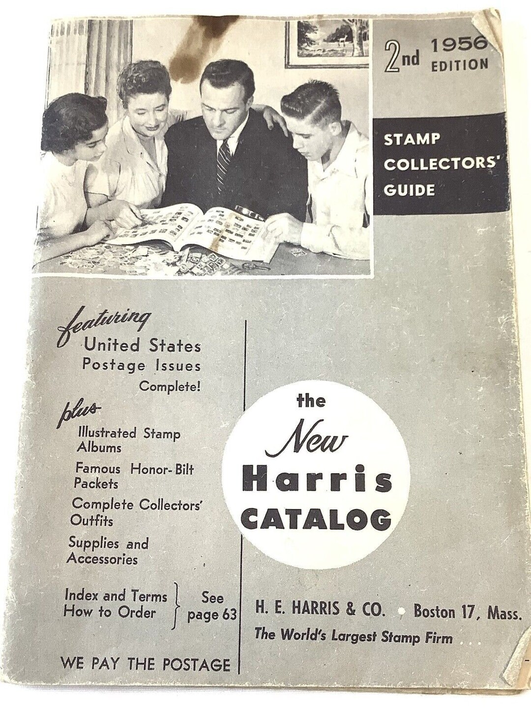 The New Harris Catalog 1956 Stamp Collectors Guide US Stamp Issues