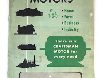 Craftsman Handbook How to Select and Install Electric Motors 1965 Booklet Manual