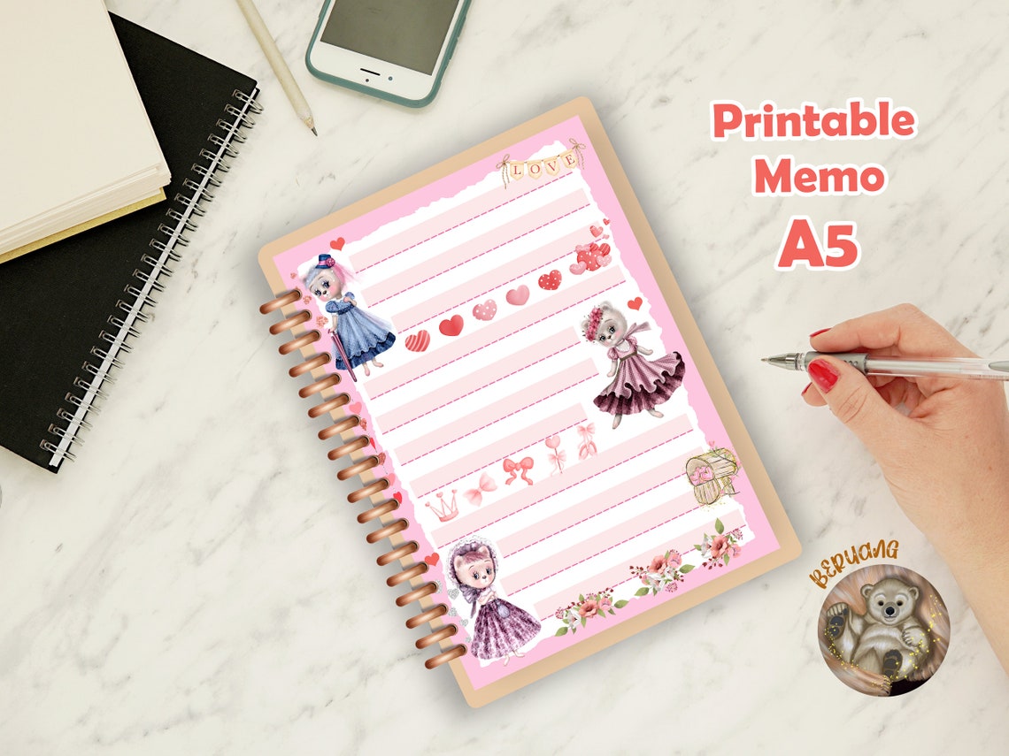 Printable Memo Sheets Printable Stationery Downloadable - Etsy