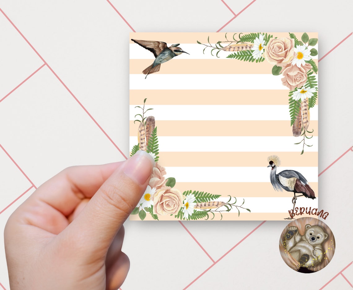 Printable Memo Sheets Printable Stationery Print Yourself - Etsy