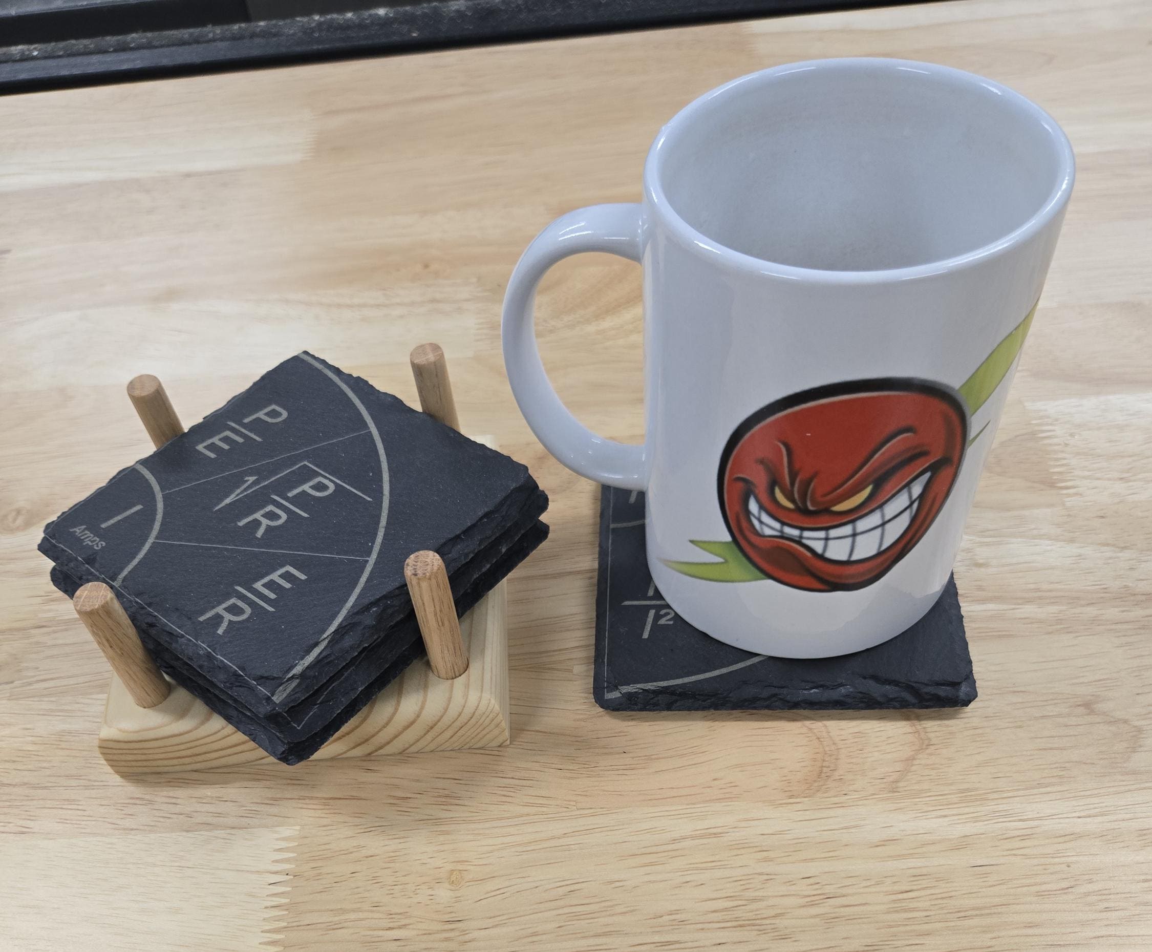 Slate Stone Ohms Law Coasters (square)