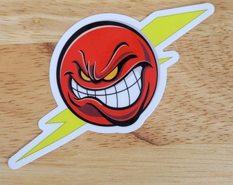 Autocollant 3 pouces avec logo Angry Sparky