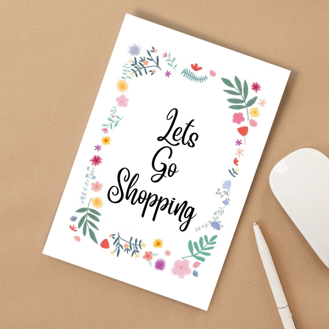 Lets Go Shopping Printable Instant Download // Organise Your Shopping ...