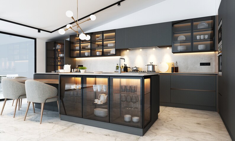 3D Kitchen Design, Customize Interior Design, 3D Architectural ...