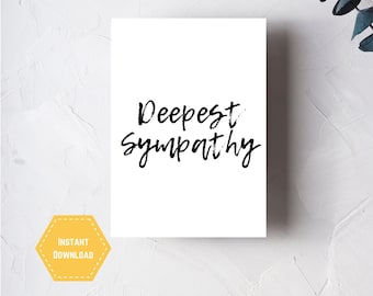 Deepest Sympathy Card Printable Greeting Card