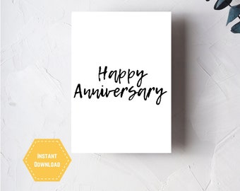 Printable Butterfly Happy Anniversary Card, Printable Greeting Card ...