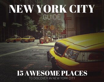 Guía de viaje e itinerario de la ciudad de Nueva York con mapa de calles de la ciudad, regalo de tarjeta de embarque y lista de equipaje.
