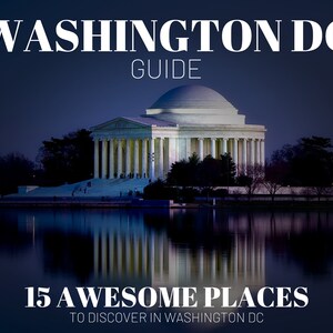 Washington DC, EE.UU. / Guía de viaje / Itinerario / Mapa de calles / Regalo de pase de borde / Lista de embalaje / Lugares impresionantes / Impresión de mapa de la ciudad / Regalo o ella