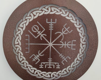 Wall decoration Vegvísir antique copper