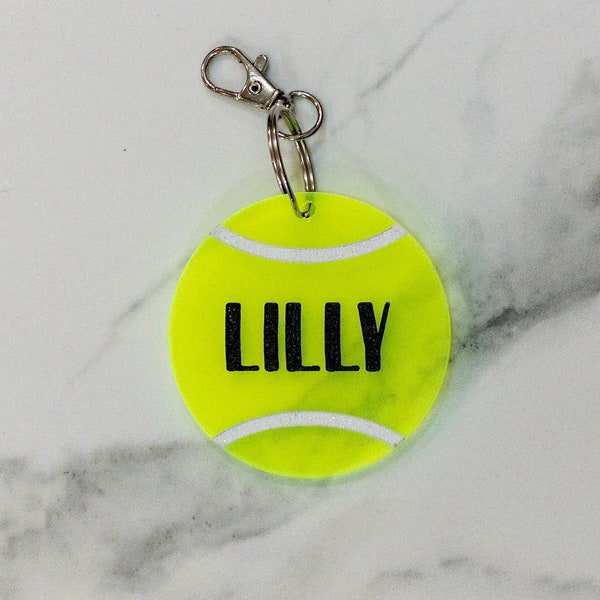 Tennis Bag Tag Etsy