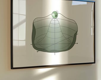 Printable funny Higgs boson poster– Quirky physics wall art for science lovers or nerdy home decor. Funny gift for particle physicists