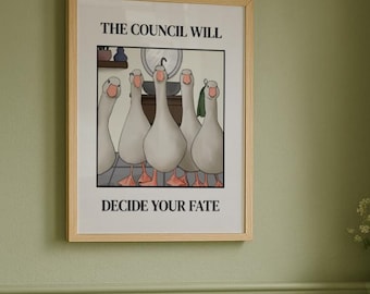 Funny goose bathroom poster, digital download wall art, are you pooping, farmhouse animal bathroom decor, quirky toilet humor print