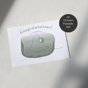 Carte de voeux imprimable | Physique des particules | Boson de Higgs | Félicitations | A4 et lettre US | 2 fois 4 tailles de carte