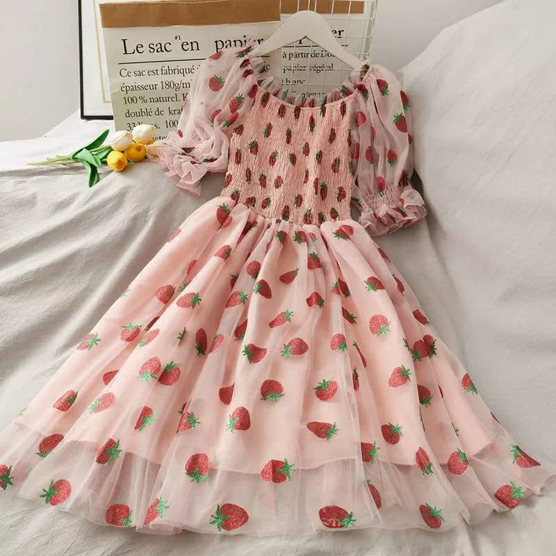 strawberry dress 4t