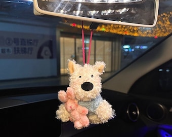 Cute Dog, Car Rearview Mirror Pendant, Car Decor, Car Ornament, Ornaments