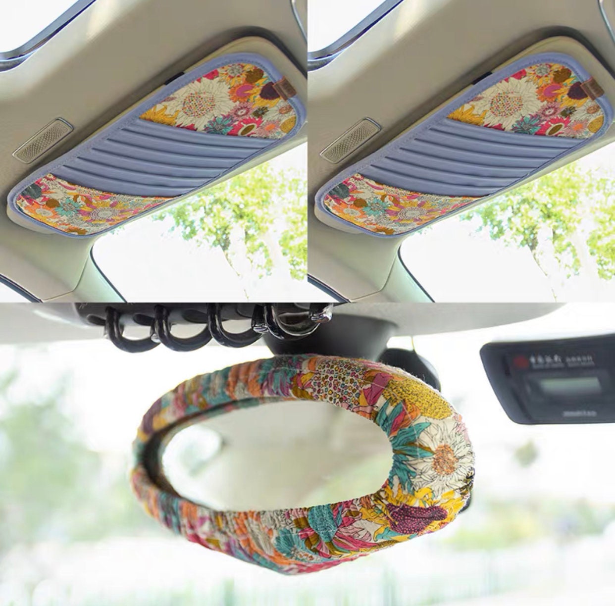 Buy Set of 3 Car Sun Visor Clip Sun Visor Storage Bag Car
