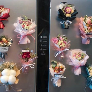 Mini Dried Flowers Fridge Magnets Refrigerator Creative Magnet Magnet zdjęcie 1