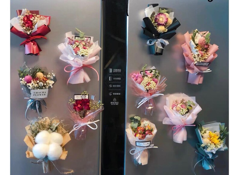 Mini Dried Flowers Fridge Magnets Refrigerator Creative Magnet Magnet zdjęcie 1