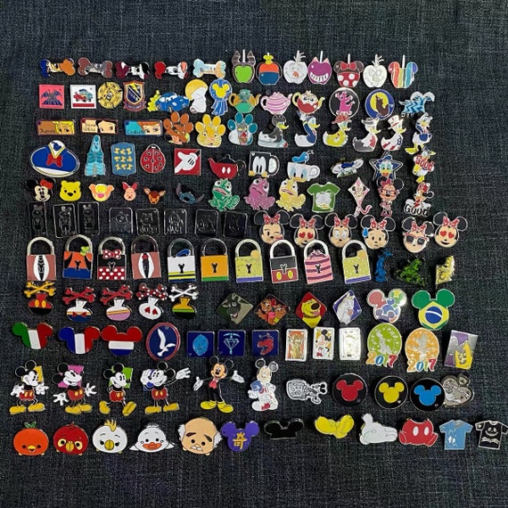 Disney Trading Pin Cute Stylized Characters Mystery Complete 16 Pin Set