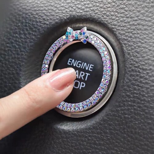 Car Bling Ring Emblem Car Accessories for Buttons & Knobs Etsy