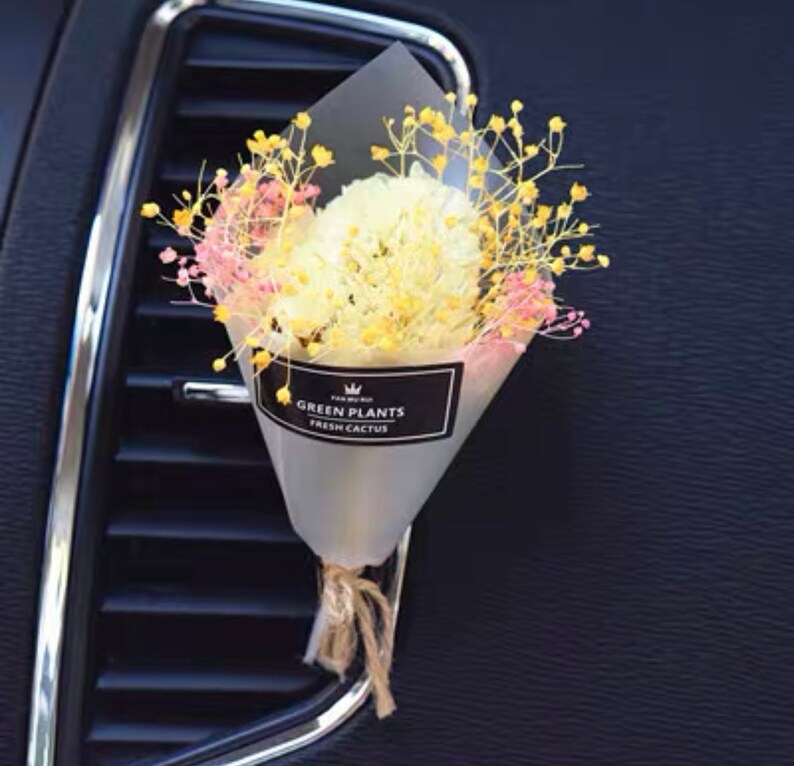 Dried Flowers Bouquet for Car Vent