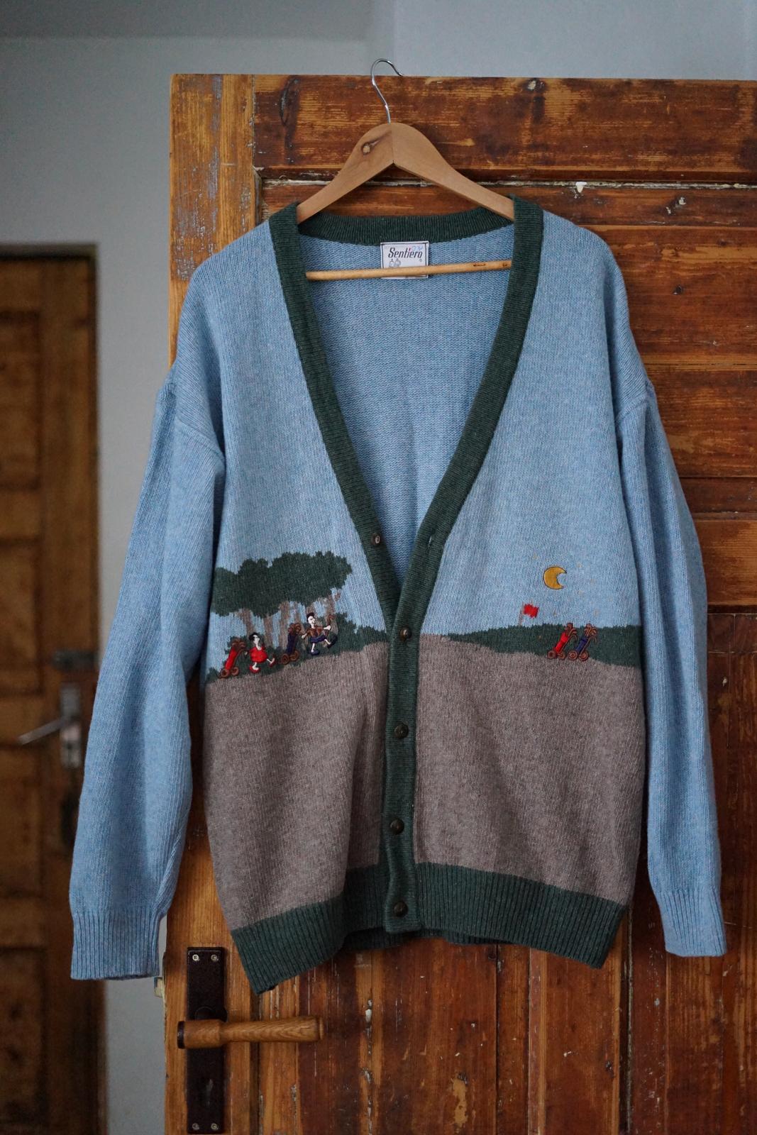Vintage 90s Wool Blend Golf Cardigan, Quirky Sweater (M-XL) - Etsy 
