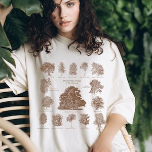 Magical Properties of Trees T-Shirt, 6 Colours, Forestcore, Pagan Clothing, Light Academia, Witchy Shirt, Folklore