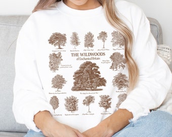 Tree Mythology Sweatshirt - Enchanted Forest, Forestcore, Woodland Mythology, Druid Tree Ogham, Mystical Trees Sweater