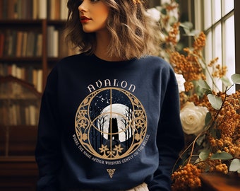 Avalon Sweatshirt in 6 Colours S-4XL  Mystical Arthurian Legend, Glastonbury Tor, Chalice Well, Fantasy Lover Gift