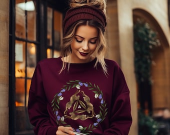 Ostara Hare Sweatshirt, Vernal Equinox Pagan Clothing