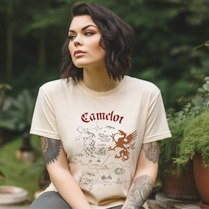 King Arthur Camelot Map Shirt - 8 Color Options, Merlin & Myth Inspired, Plus Size, Unique Gift for Medieval Fantasy Fans