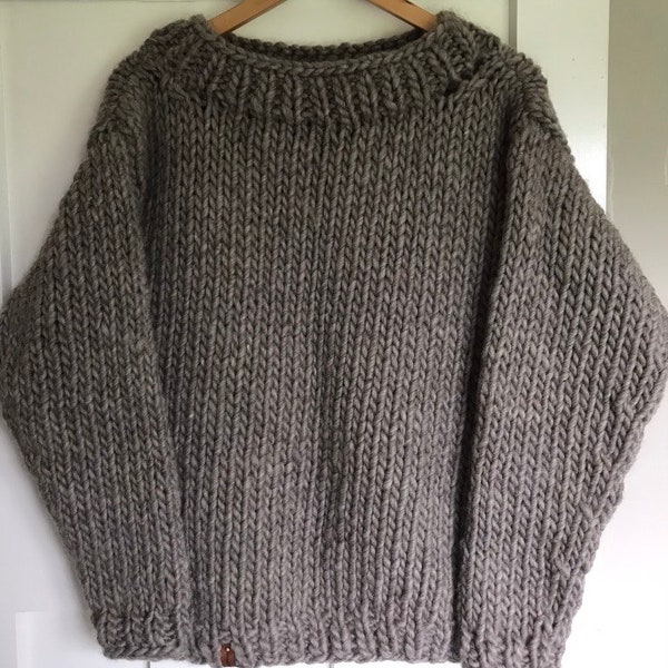 CUSTOM Hand Knit 100% Wool Chunky Oversized Jumper