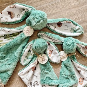 Western Bunny Lovey – Soft Minky Baby Security Blanket with Cactus & Cowboy Print | Plush Stuffed Animal Comfort Toy for Kids, Cowboy Baby