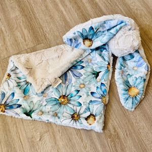 Niña, Conejito Minky Lovey, Lovie, Animal de peluche de conejito, Conejito Lovey, Manta de conejito, Luxe Lovey, Baby Shower, Recién nacido, Regalo para bebé, juguete