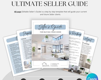 Schritt-für-Schritt-Verkaufsleitfaden | Makler Präsentation | Start Verkauf | Realtor Verkäufer führen | Makler Verkäufer Vorlage | Canva Vorlage
