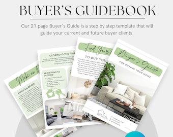 Real Estate Buyers Guide | Buyer Presentation | Home Buying Process | Realtor Buyer Packet | Realtor Buyers Guide Template | Canva Template