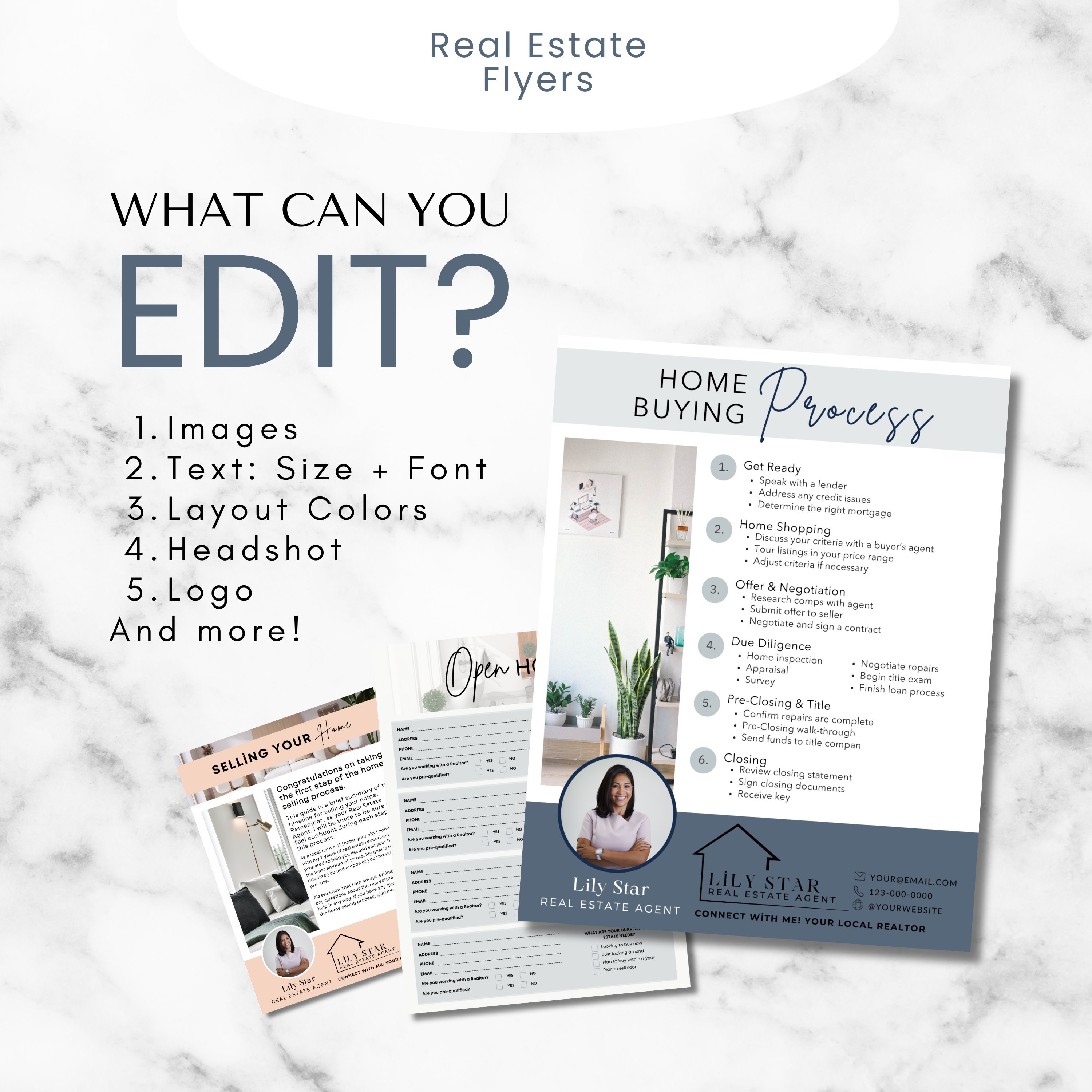 Real Estate Flyer Template Bundle | Realtor Flyer Templates, for Sale ...