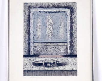 1961 Clinton Adams "Window Series V" Printing of a Hand Signed and Numbered 7/18 Lithograph in Very Good Condition