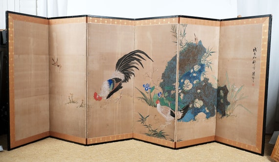 Japanese Room Screen - Late 19th Century Japanese Room Screen - Late 19th Century