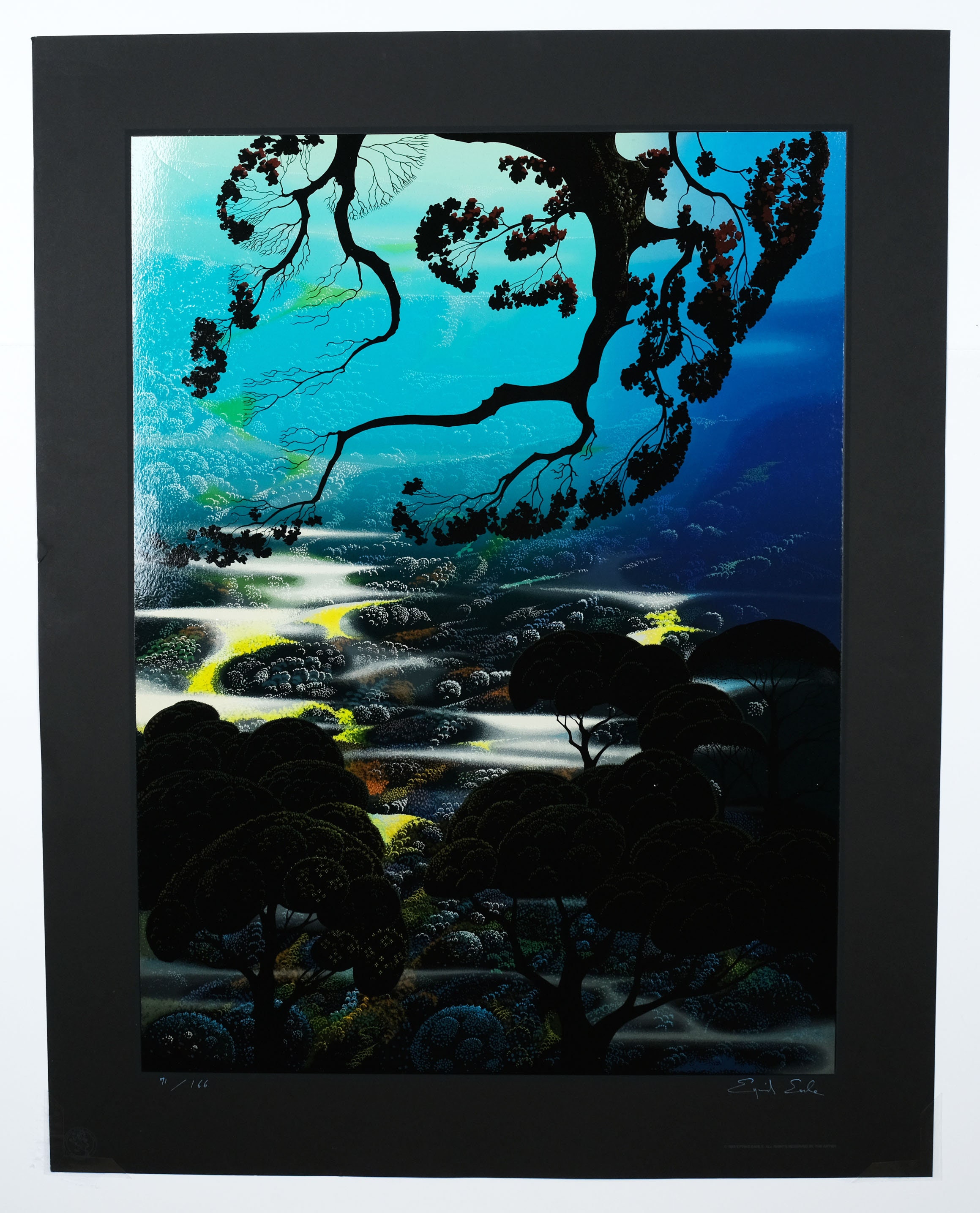 1980 Eyvind Earle "Days End" Edition 1 LE 71/166 Hand Signed, Hand Numbered ready to frame and display