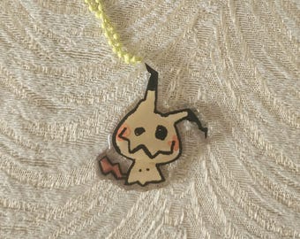 Fake Rat Costume Pocket Creature Charm | Double Sided Print Single Sided Epoxy Resin | 2 inches with Ball Chain