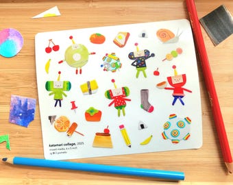 Silly Japanese Videogame Clear Sticker Sheets | 5x6 inches