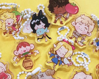 Tasty Dungeon Charms | 1.5 inch Acrylic with Bead Chain