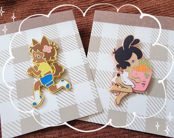 VLD Enamel Pins | 1.5 inches | Lance and Keith | Wolf and Bunny